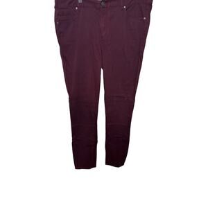 LOFT Burgundy Skinny Legging Jeans‎ Women’s Size 14 / 32 Stretch Pants